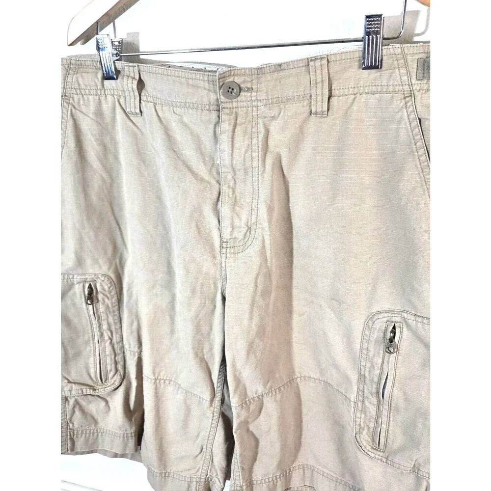 The North Face Mens Cargo Hiking Shorts 38 Beige Ripstop Outdoor Utility